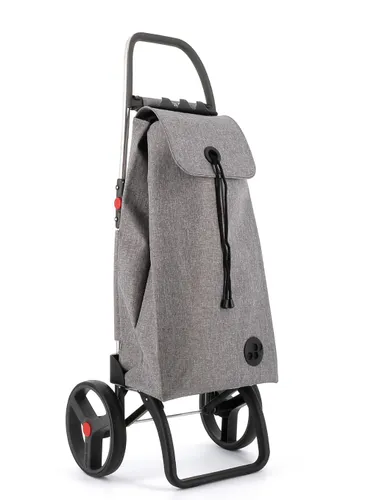 Coș De Cumpărături 2 Large Wheels Folding Rolser I-Max Tweed-Grey