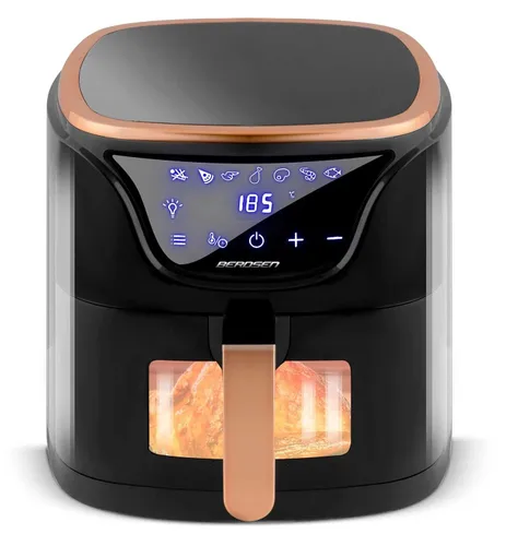 Frytkownica beztłuszczowa Air Fryer BERDSEN BD-652 5l Czarno-złoty