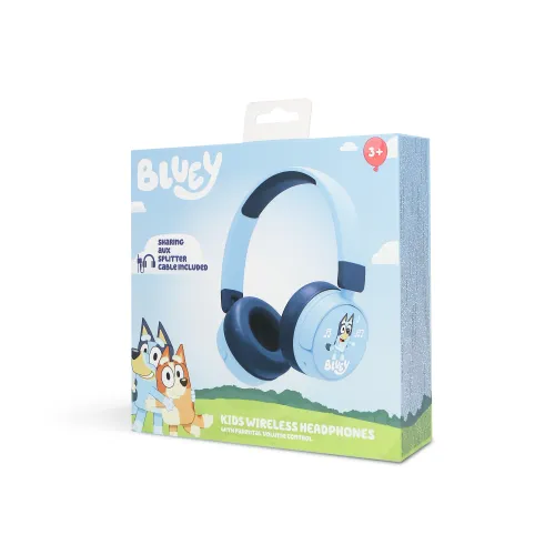 Słuchawki bezprzewodowe z mikrofonem OTL Technologies Bluey Kids Wireless Dla Dzieci Nauszne Niebieski