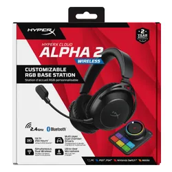 Słuchawki HYPERX Cloud Alpha 2 Wireless, Nauszne, Dźwięk przestrzenny