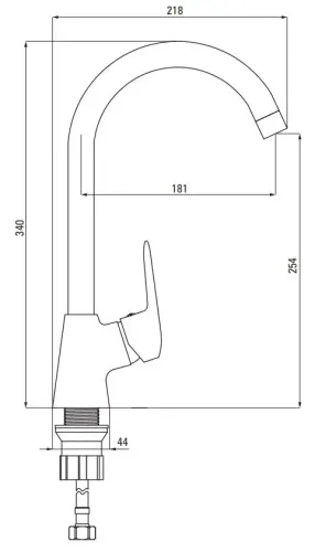 Bateria Deante Boro BMO 062M Chrom Mosiądz