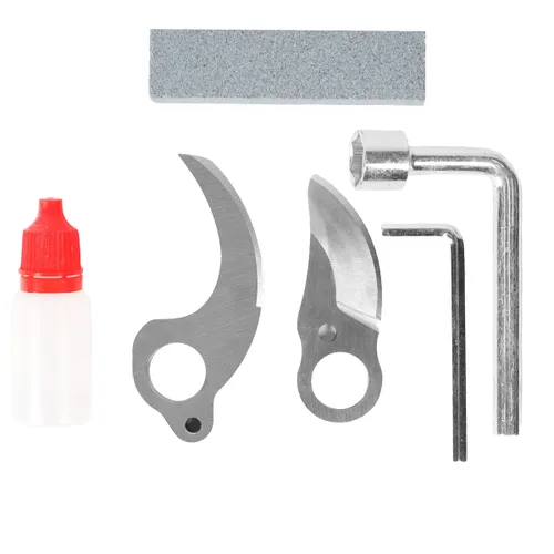 Ogrodowy sekator akumulatorowy elektryczny do gałęzi 2 akumulatory czarny