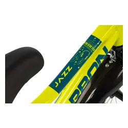 Rower dziecięcy KARBON Jazz 14 cali dla chłopca Limonkowy