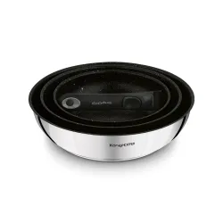 Zestaw 3 patelni głębokich z odpinaną rączką Konighoffer Colate 20 cm 24 cm 28 cm