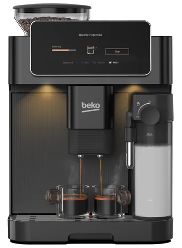 Ekspres BEKO CaffeExperto CEG8564B 50 programów ColdBrew Kawy mrożone 19 bar Stalowy młynek Zdalne sterowanie Czarny