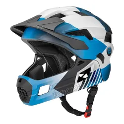 Kask rowerowy ROCKBROS TS-61 10110061001 Niebieski Full Face dla Dzieci z odkręcaną szczęką (rozmiar S)