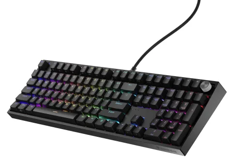 Klawiatura mechaniczna Genesis Thor 404 US RGB Outemu Peach Silent Czarny