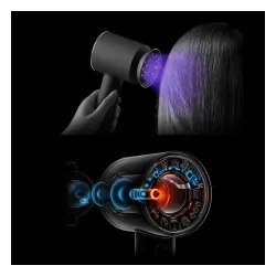 Suszarka do włosów Dyson Supersonic Nural Straight+Wavy 318135-01 Jonizacja Zimny nawiew 1600W 3 prędkości 4 temperatury