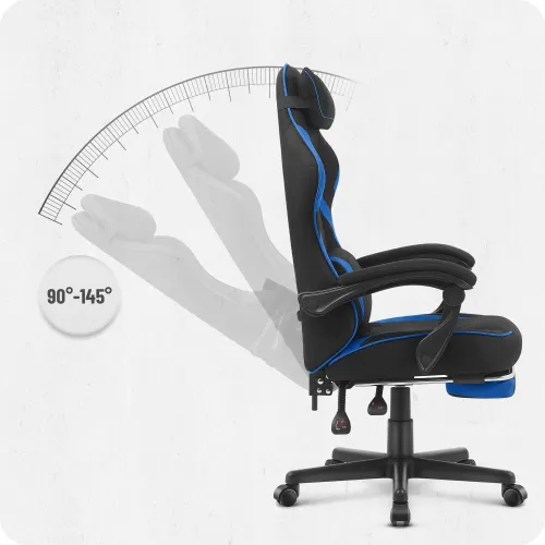 Fotel CABRO C502 Czarno-Niebieski