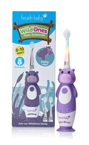 Szczoteczka soniczna BRUSH-BABY WildOnes Hipopotam