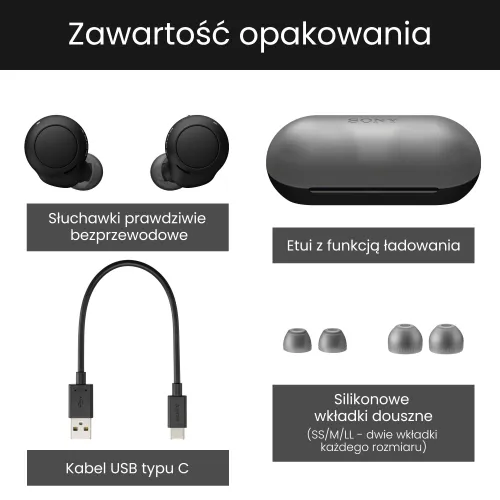 Słuchawki bezprzewodowe Sony WF-C500 Dokanałowe Bluetooth 5.0 Biały