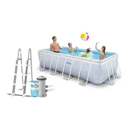 Basen ogrodowy stelażowy Chevron Prism Frame Rectangular 400x200x100 cm INTEX 26780 NP