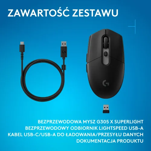 Myszka gamingowa Logitech G305 X Superlight Czarny