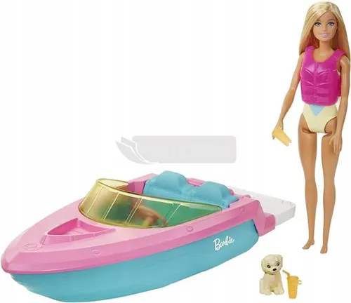 Lalka Barbie motorówka i lalka GRG30