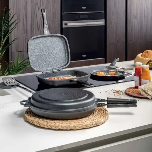 TOGNANA Sphera 30 x 22 cm - patelnia grillowa dwustronna nieprzywierająca