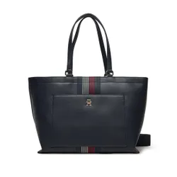 Сумка Tommy Hilfiger Distinct Tote Corp Handbag AW0AW16704 Navy Blue