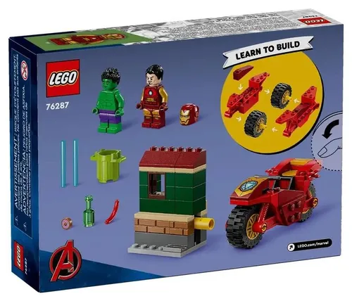 LEGO Super Heroes 76287 Iron Man z motocyklem i Hulk