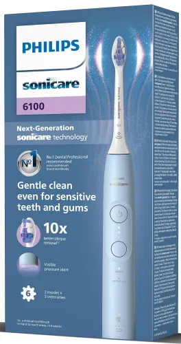 Szczoteczka soniczna PHILIPS Sonicare 6100 HX7406/01 Niebieski