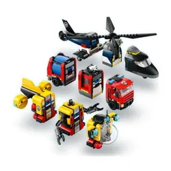 LEGO City 60462 Zestaw z helikopterem, wozem strażackim i łodzią podwodną