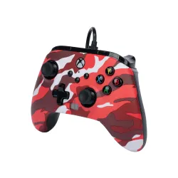 Pad PowerA Enhanced Red Camo do Xbox Series X/S, Xbox One, PC Przewodowy