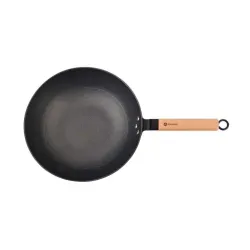 Wok żeliwny RODELUXE CZERWONY 30 cm