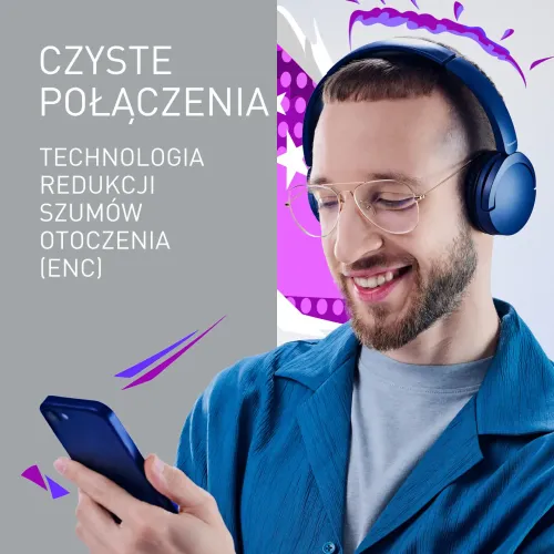 Słuchawki bezprzewodowe Panasonic RB-HF630BE-A Nauszne Bluetooth 5.3 Niebieski