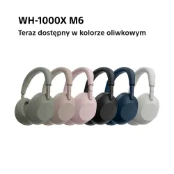 Słuchawki bezprzewodowe Sony WH-1000XM6 ANC Nauszne Bluetooth 5.3 Oliwkowy