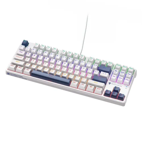Klawiatura mechaniczna Machenike K500B-B87 Gamingowa Przewodowa Red Switch Biała