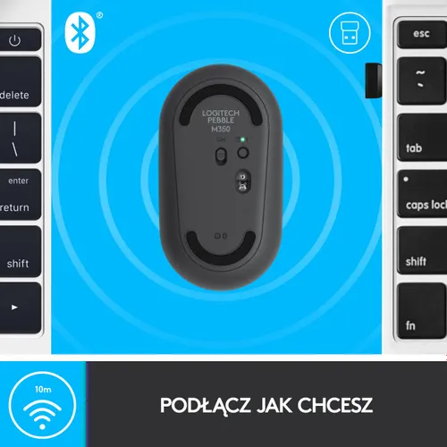 Myszka Logitech Pebble M350 - grafitowy