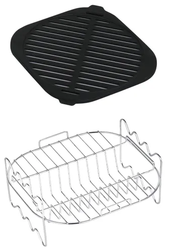 Air Fryer Frytkownica beztłuszczowa TESLA AirCook Grill QG600 Czarno-srebrny