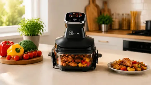 Air Fryer Frytkownica beztłuszczowa EXTRALINK Home Glass SJ-400G 4l ze szklanym pojemnikiem
