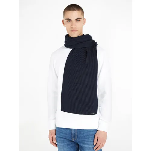 Calvin Klein clasic bumbac coaste tricot eșarfă K50K510996 CK Navy BA7
