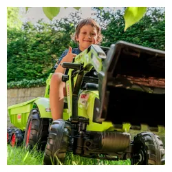 Falk Traktor na Pedały Claas Axos 330 z Koparką i Przyczepą 3-7 lat