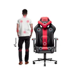 Fotel Diablo Chairs X-Player 2.0 Normal Size Gamingowy do 160kg Skóra ECO Tkanina Karmazynowo-antracytowy