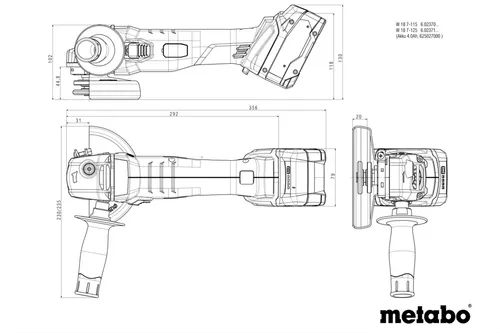 Szlifierka kątowa Metabo W 18 7-125
