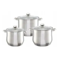 Garnki 6el zestaw dużych garnków 7/9/11l 7350