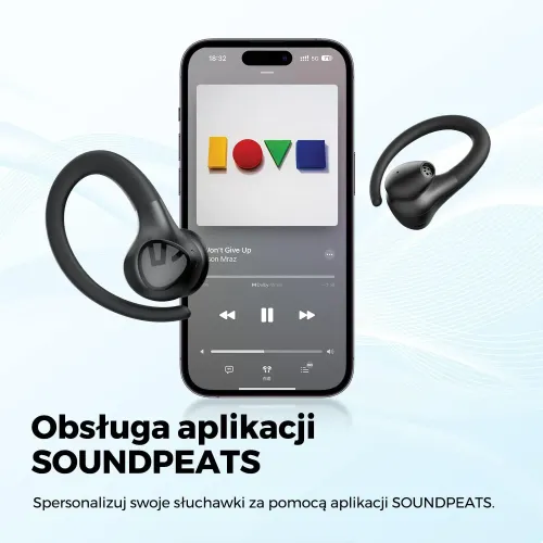 Słuchawki bezprzewodowe Soundpeats Wings2 Dokanałowe Bluetooth 5.3 Czarny