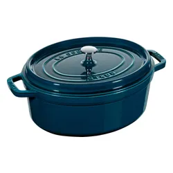 Garnek żeliwny owalny 6.7 ltr, La Mer STAUB LA COCOTTE Morski
