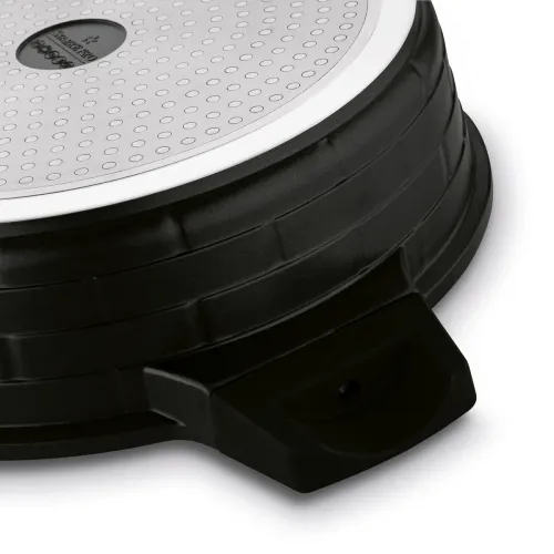 Patelnia nieprzywierająca z dwoma uchwytami i pokrywką STARKE PRO BRICK MARBLE 28 cm