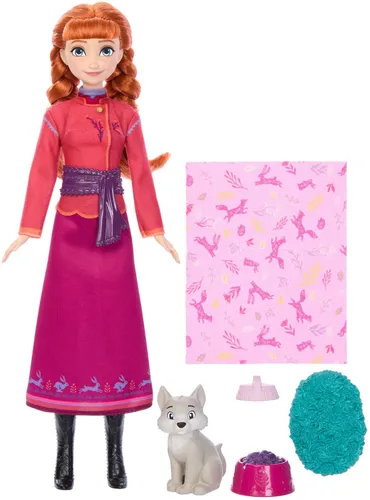 Lalka DISNEY FROZEN Kraina Lodu Księżniczka Anna i wilczek JFG17