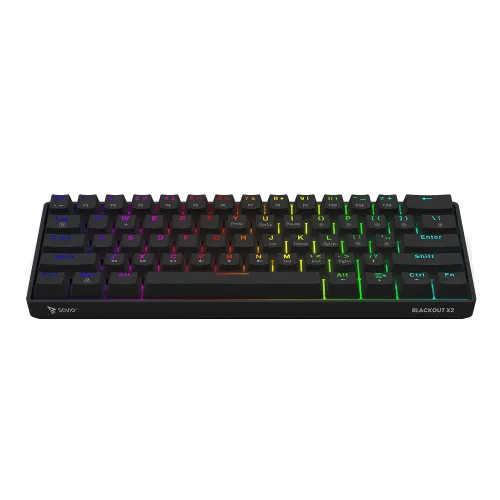Klawiatura mechaniczna Savio Blackout X2 Outemu Red Hot Swap Czarny