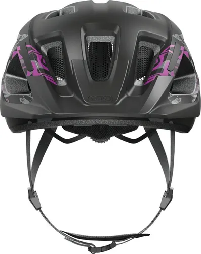 Kask rowerowy ABUS Aduro 3.0 Maori Czarno-fioletowy Miejski (rozmiar S)
