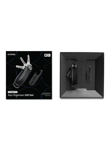 Zestaw Orbitkey - organizer do kluczy Pro + Multitool V2 - blackout / blue stitching