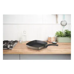 BRABANTIA Heat Pearl 26 x 26 cm beżowa - patelnia grillowa nieprzywierająca