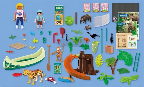 PLAYMOBIL Zoo 72071 Przygoda w dźungli, zestaw dla dzieci +4 lata