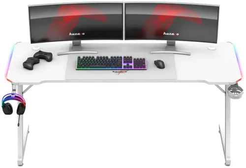 Biurko gamingowe HUZARO Hero 4.8 RGB Biały