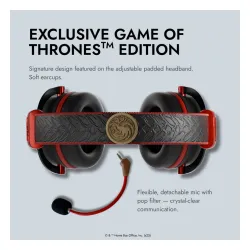 Słuchawki bezprzewodowe z mikrofonem Lexip Game of Thrones - Targaryen - Multiplatform Wireless Headset