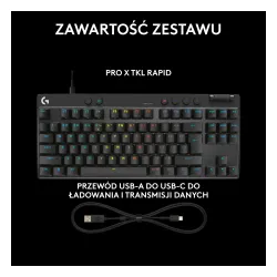 Klawiatura Logitech Pro X TKL Rapid Czarny