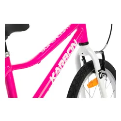 Rower dziecięcy KARBON Superlight 18 cali dla dziewczynki Różowy