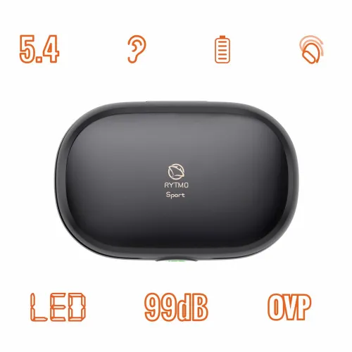 Słuchawki bezprzewodowe Manta TWS Rytmo Sport Bluetooth 5.4 Czarny